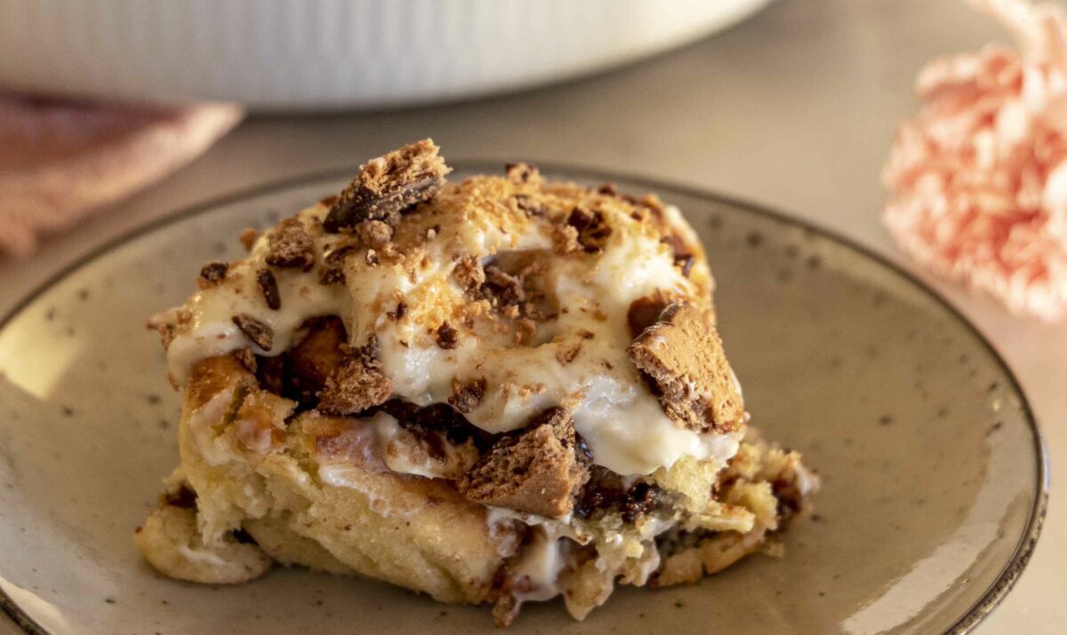 Súkkulaðisnúðar með krönsí kextoppi