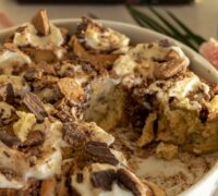 Súkkulaðisnúðar með krönsí kextoppi