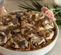 Súkkulaðisnúðar með krönsí kextoppi