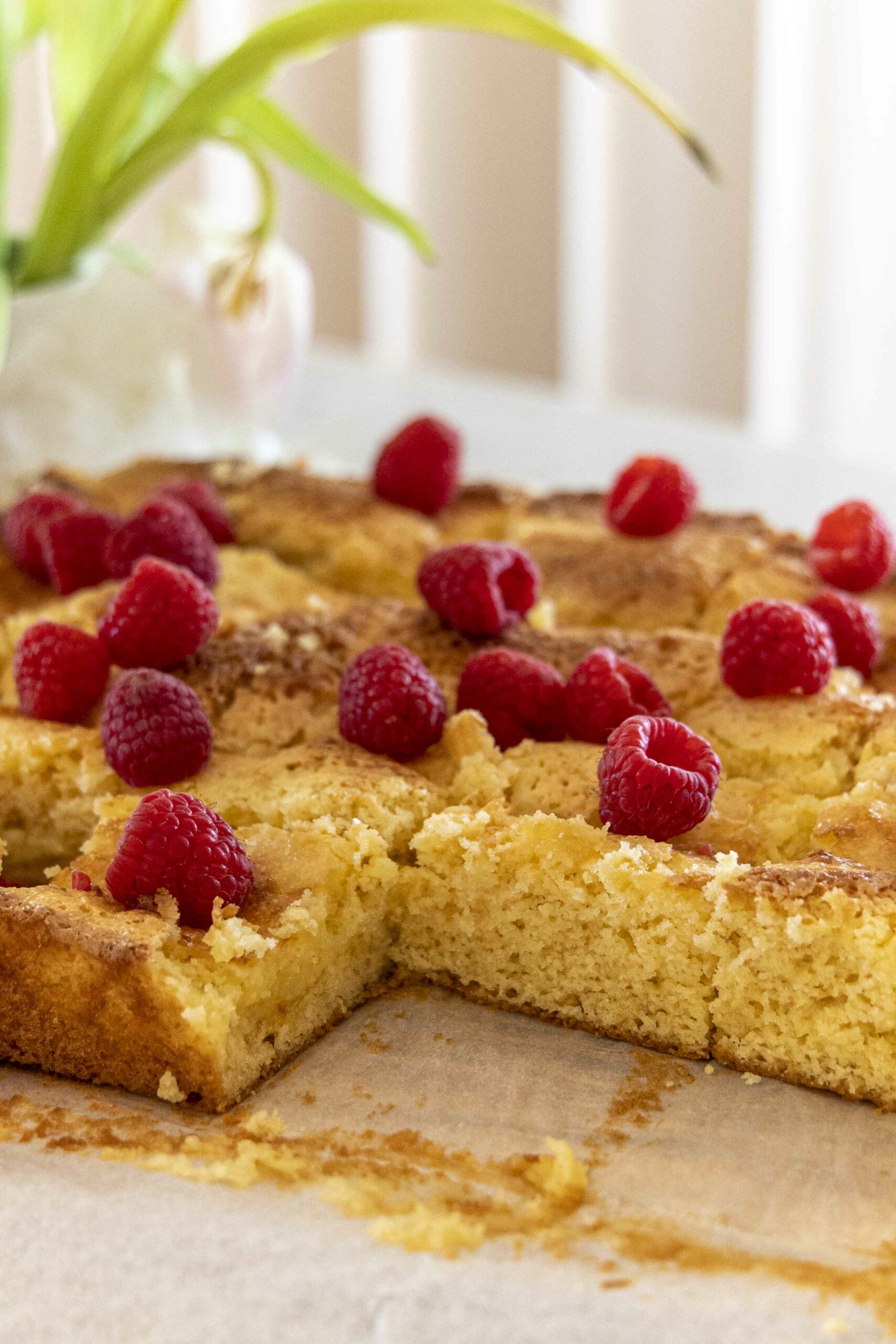 Vanillukaka með ostakökutoppi