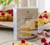 Vanillukaka með ostakökutoppi