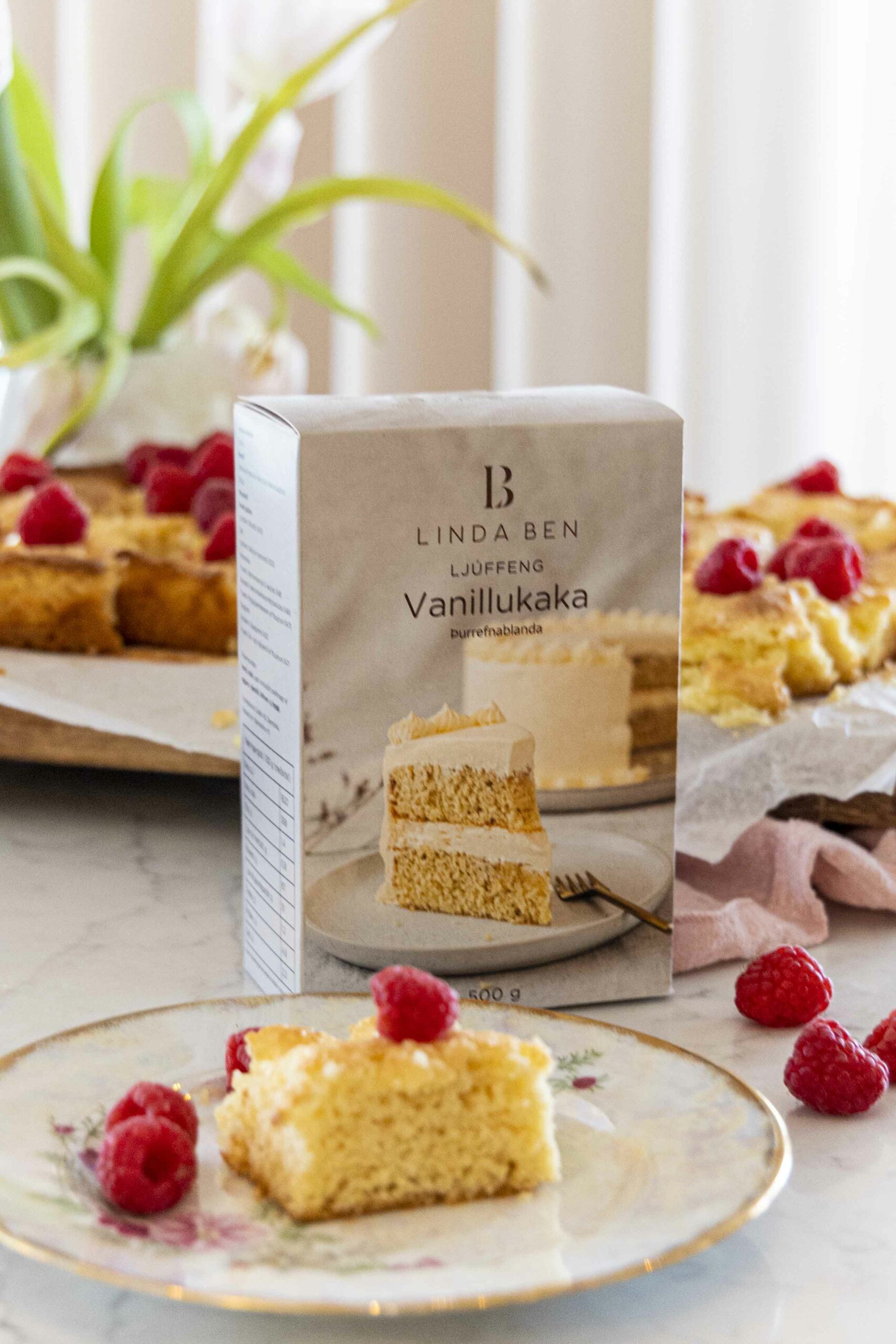 Vanillukaka með ostakökutoppi