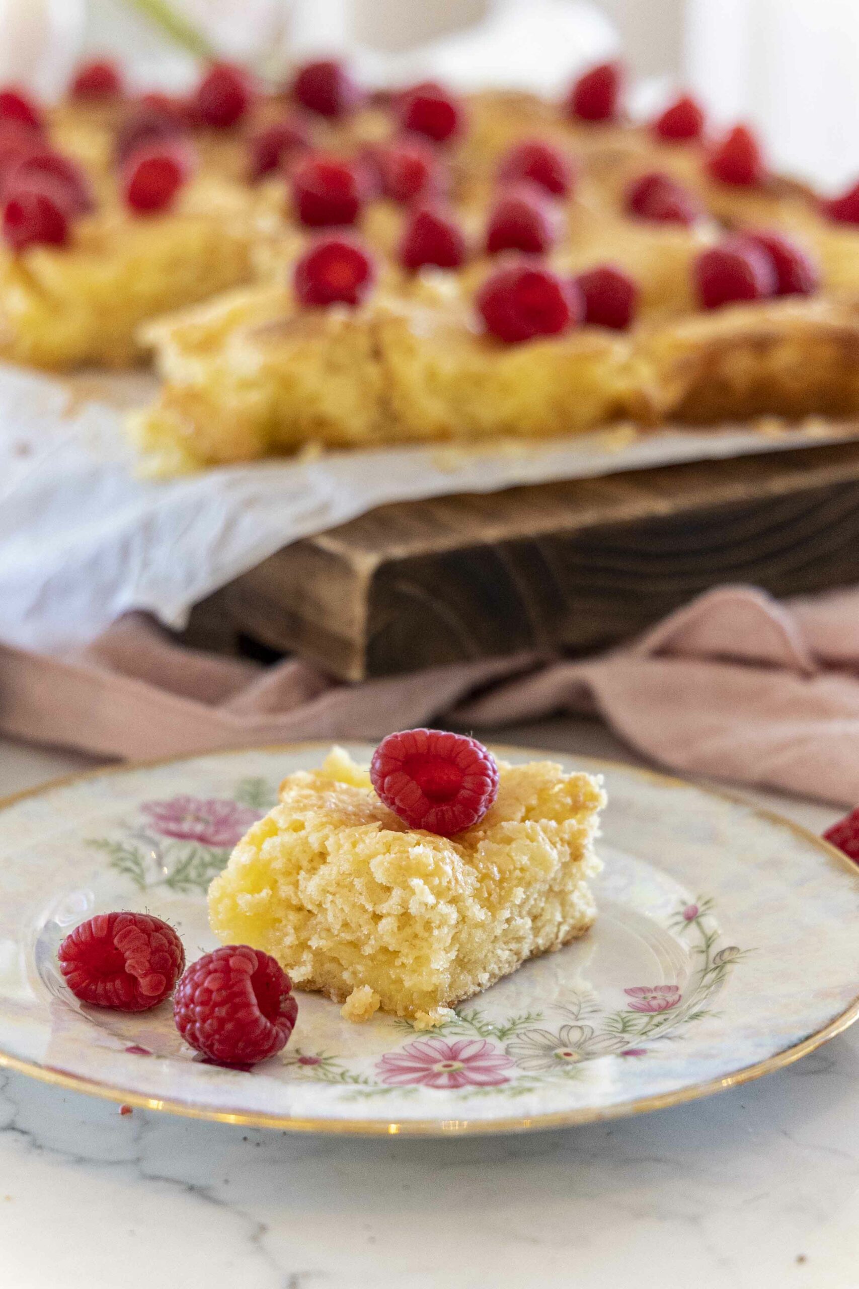 Vanillukaka með ostakökutoppi