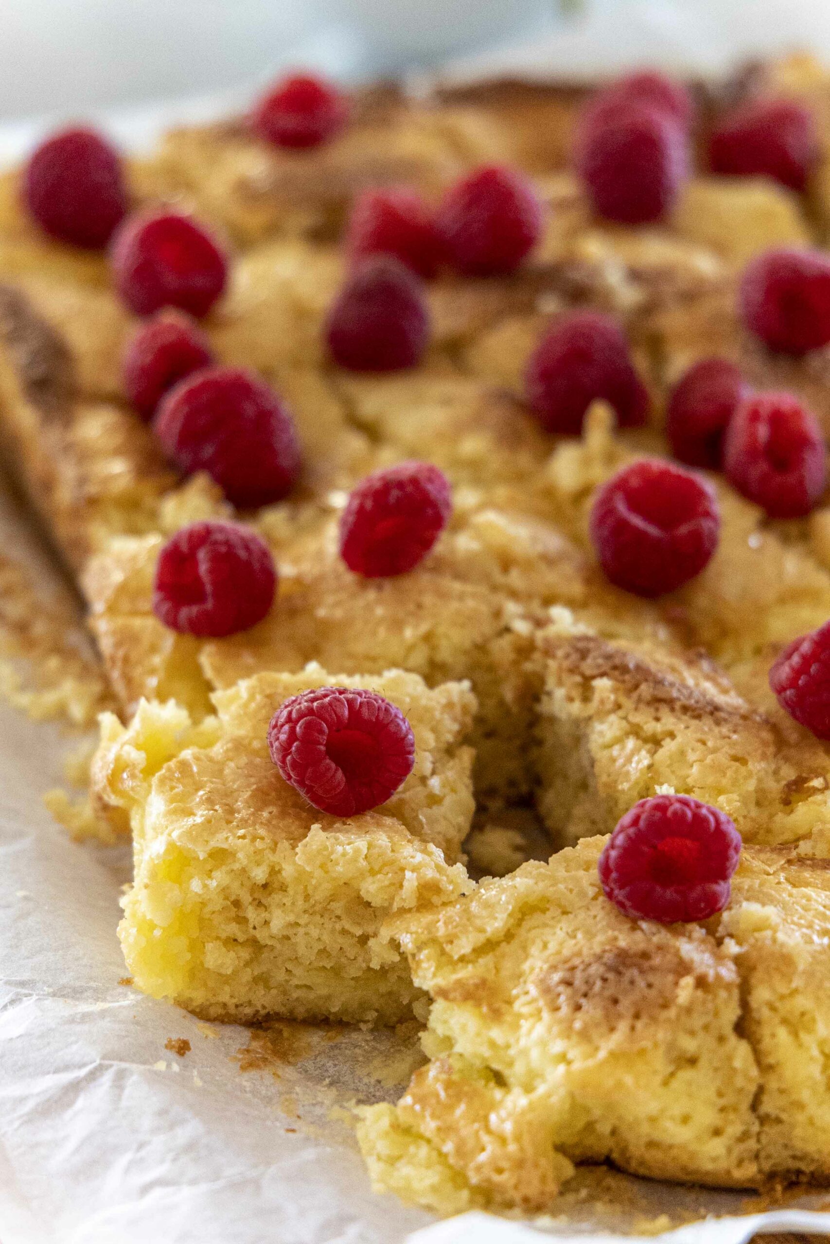 Vanillukaka með ostakökutoppi