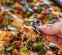 bbq kjúklinga super nachos