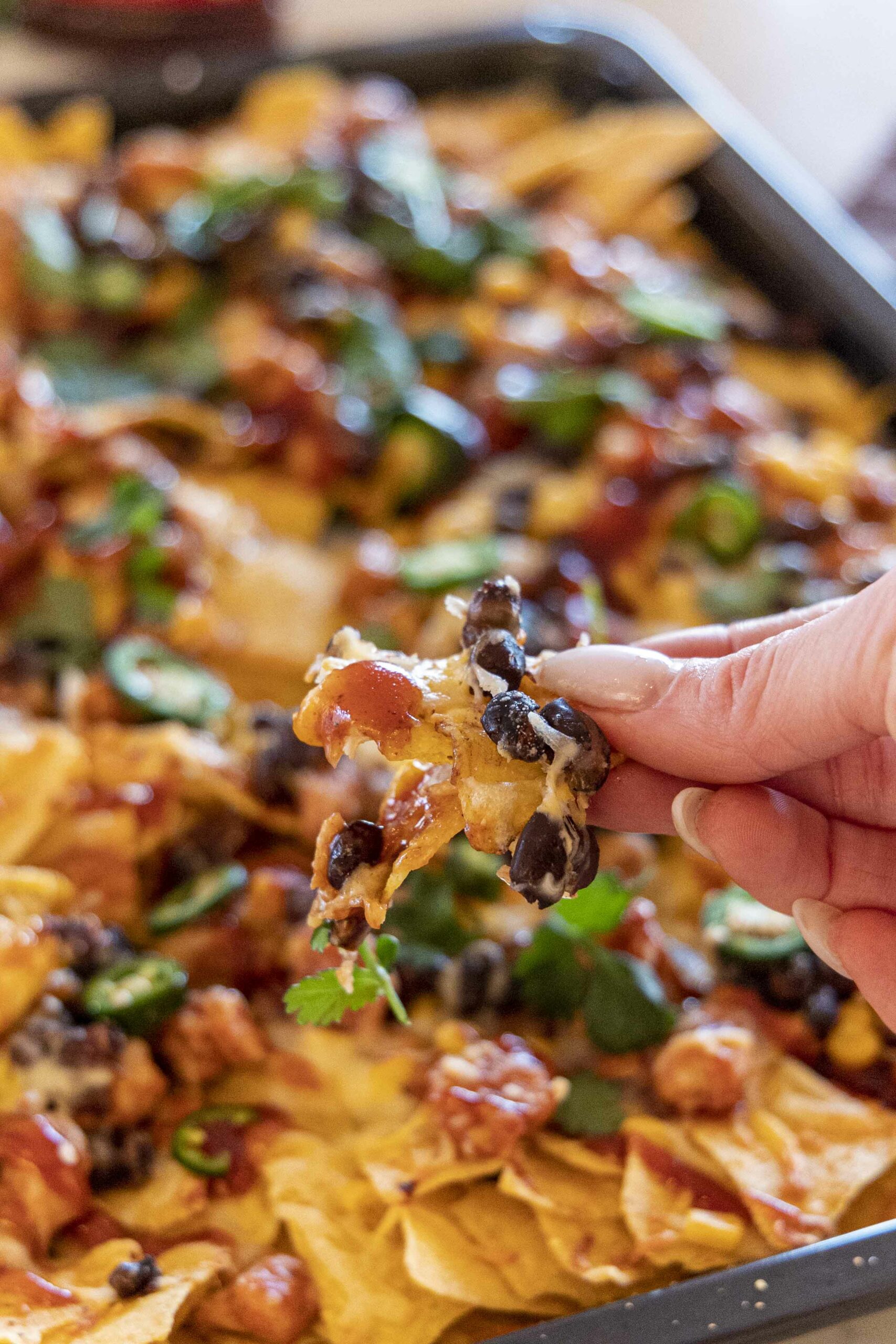 bbq kjúklinga super nachos