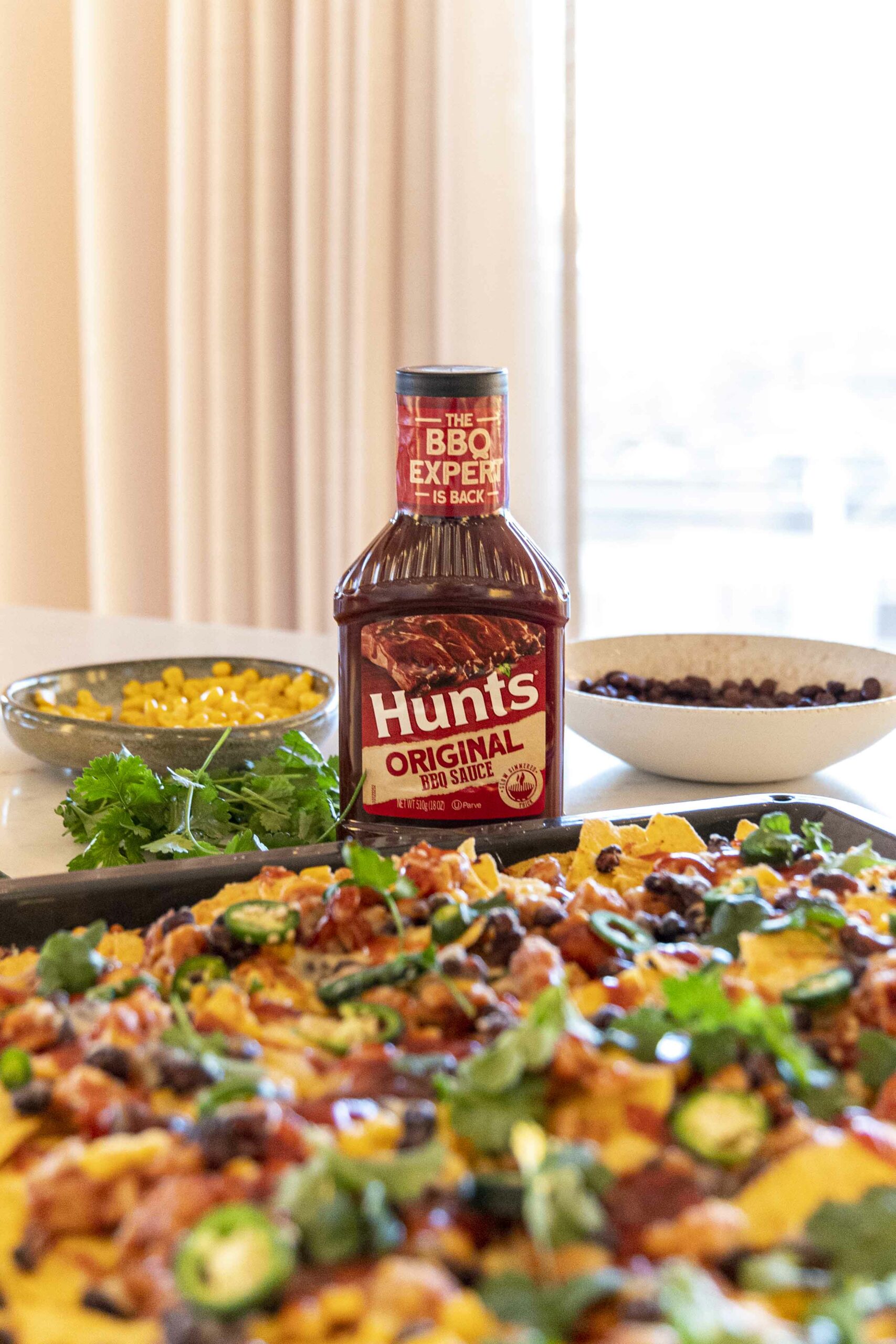 bbq kjúklinga super nachos