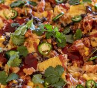 bbq kjúklinga super nachos