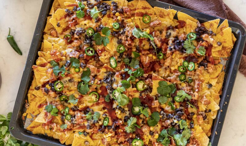 bbq kjúklinga super nachos