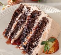 Jarðaberja súkkulaðikaka