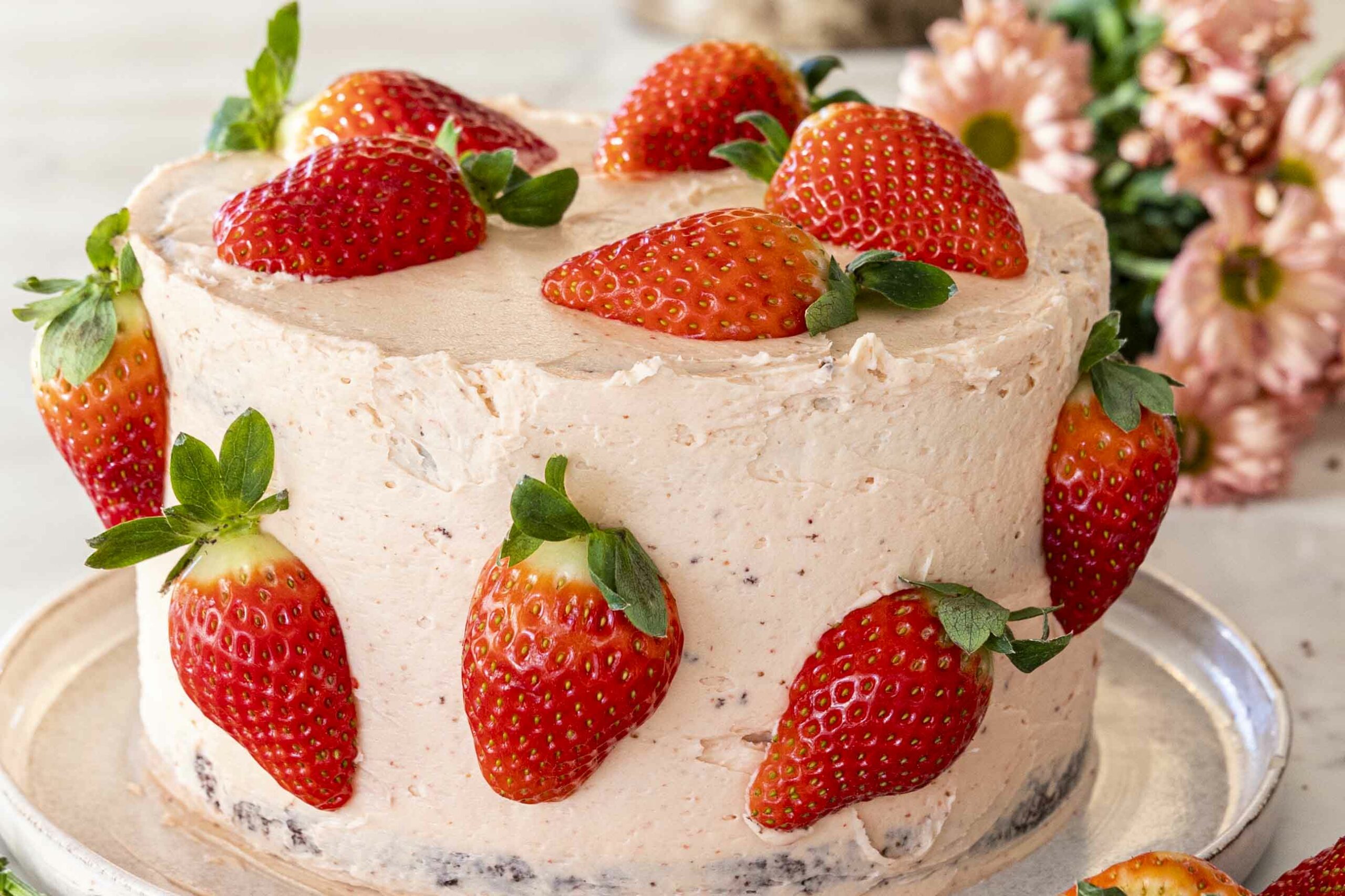 Jarðaberja súkkulaðikaka