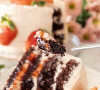 Jarðaberja súkkulaðikaka