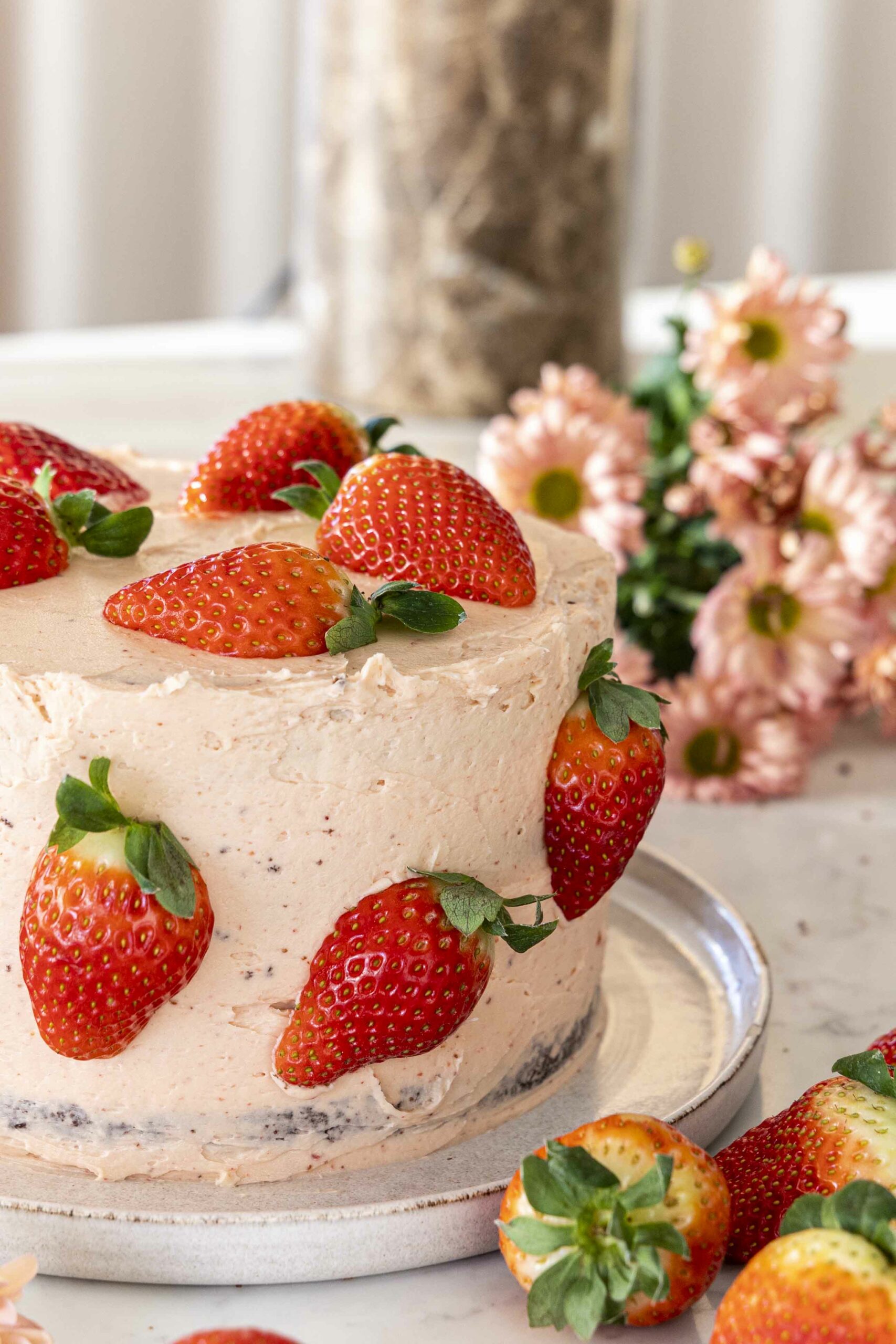 Jarðaberja súkkulaðikaka