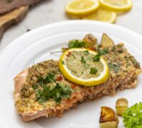 Sítrónupipars og hunangs landlax