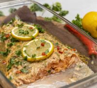 Sítrónupipars og hunangs landlax