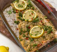 Sítrónupipars og hunangs landlax