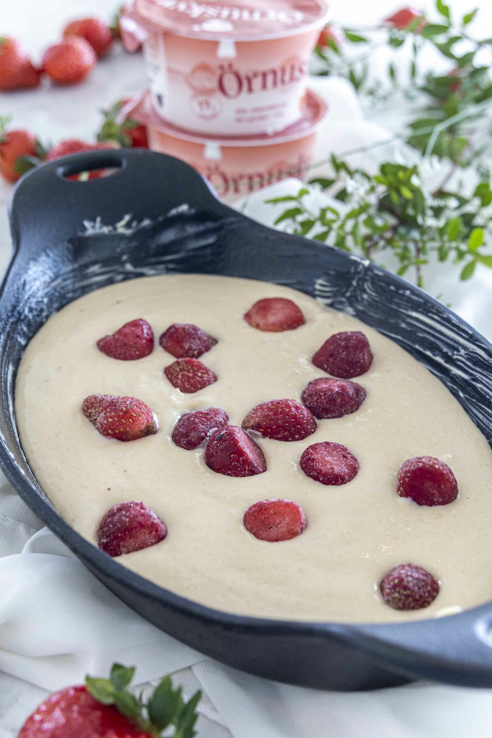 Jarðaberja skyrbaka