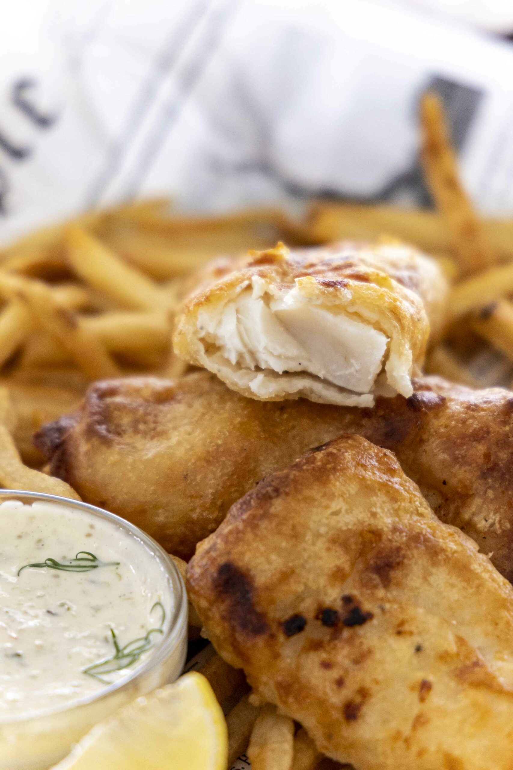 Fljótlegur og góður Fiskur og franskar uppskrift