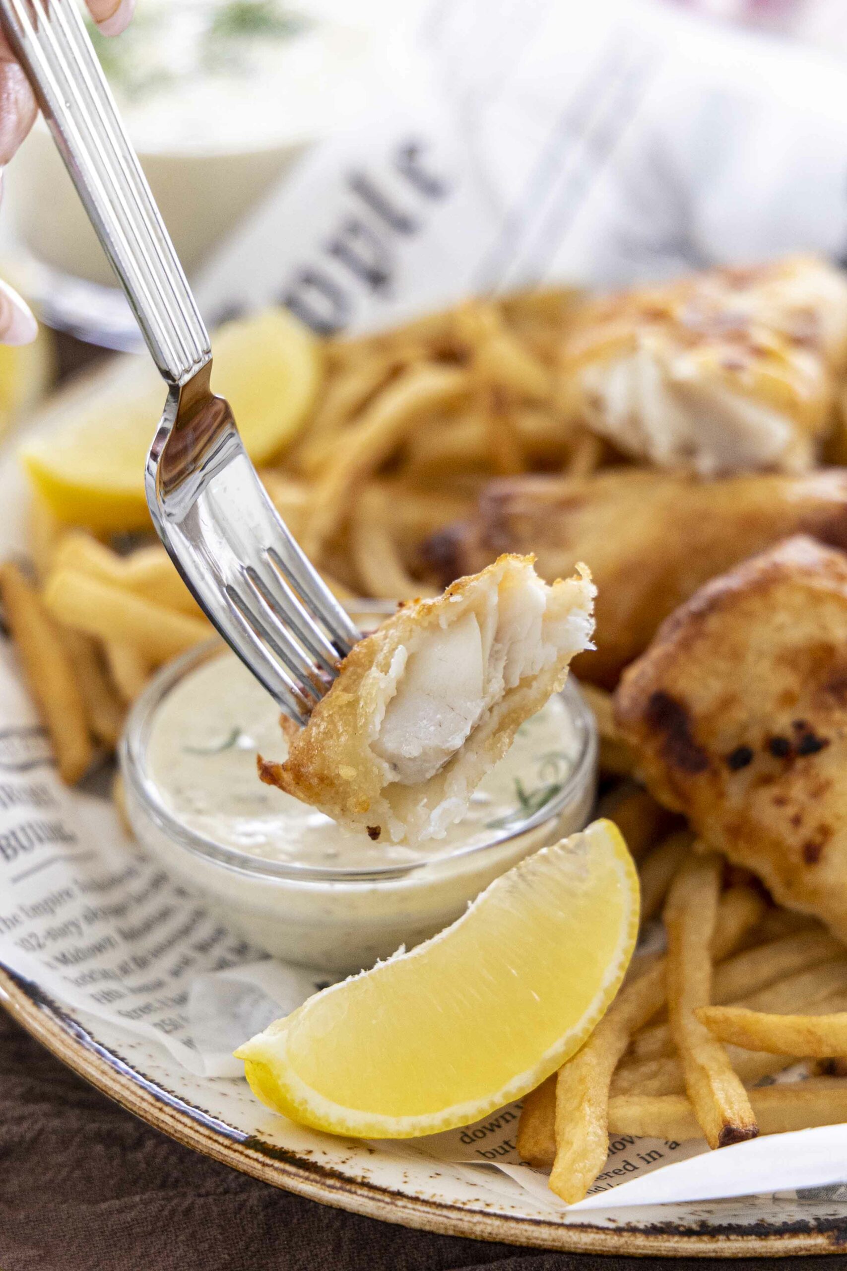 Fljótlegur og góður Fiskur og franskar uppskrift