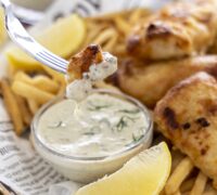 Fljótlegur og góður Fiskur og franskar uppskrift