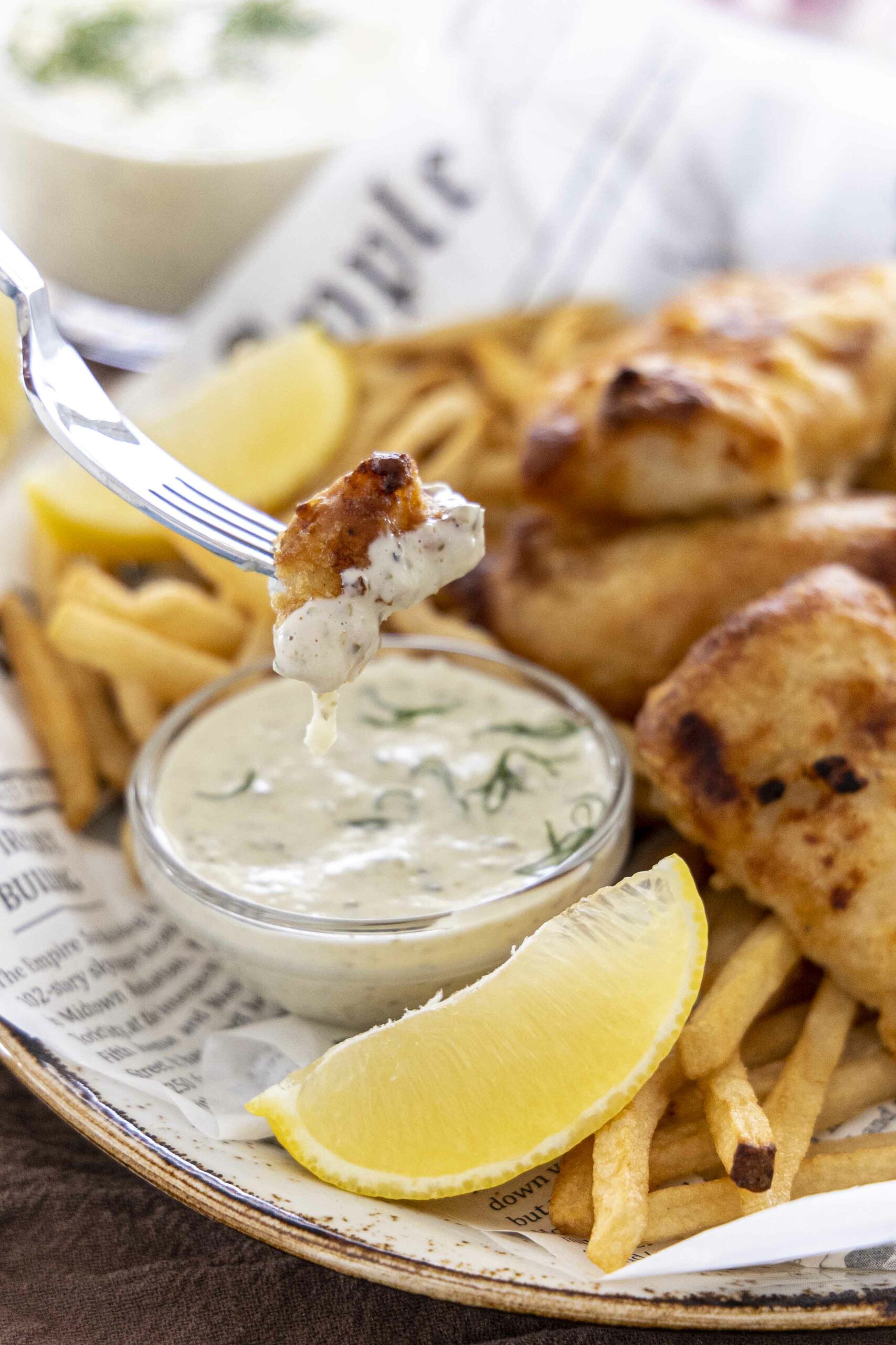 Fljótlegur og góður Fiskur og franskar uppskrift