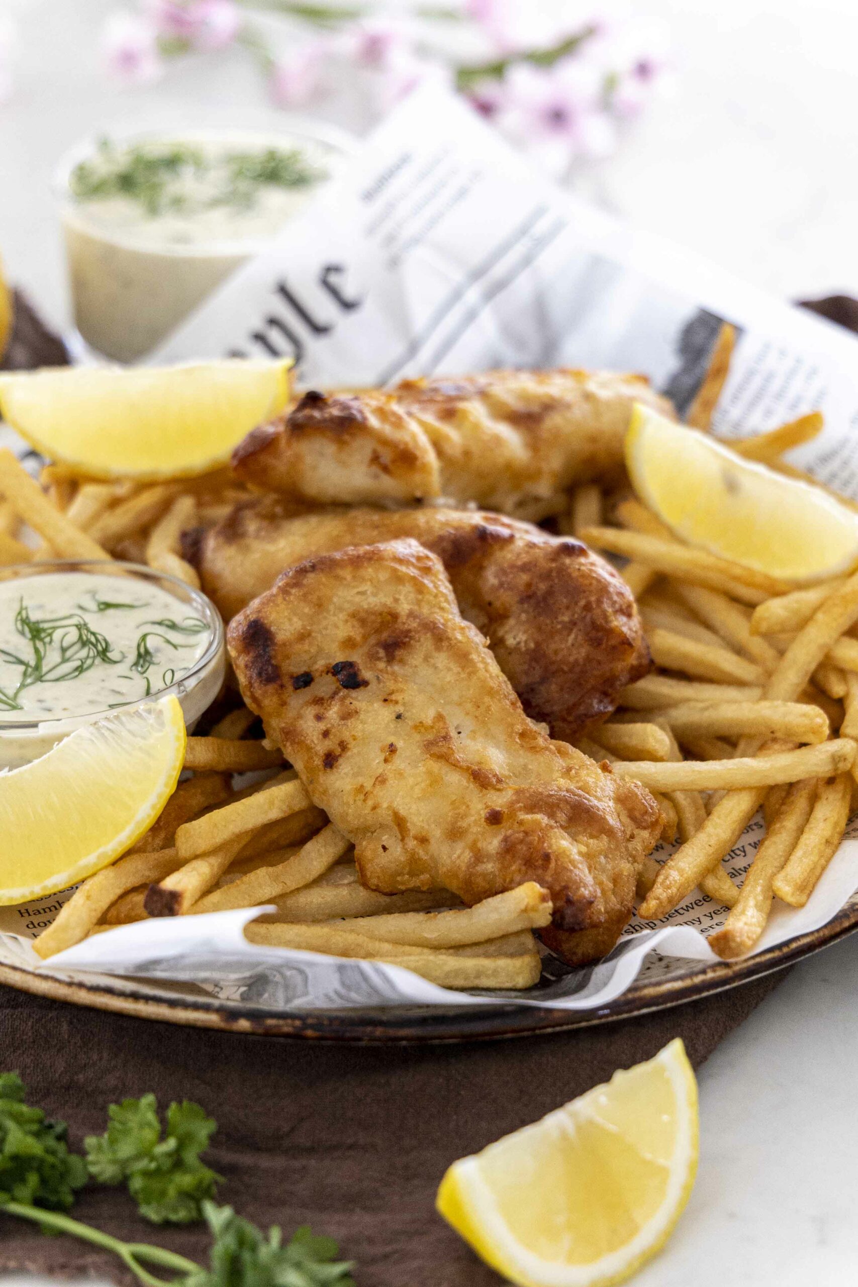 Fljótlegur og góður Fiskur og franskar uppskrift