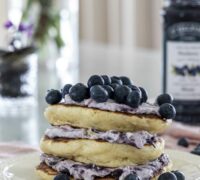 Pönnukökur með bláberjarjómaosti