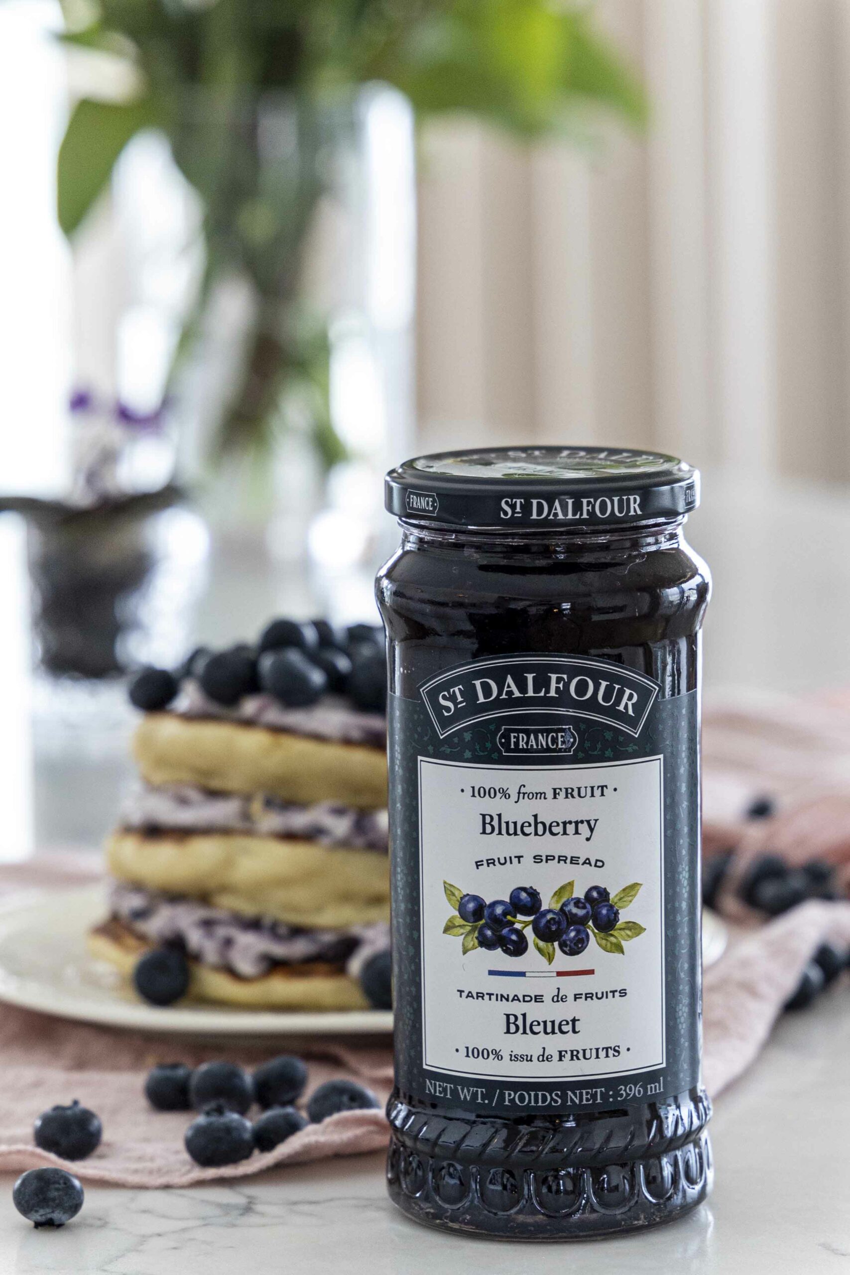 Pönnukökur með bláberjarjómaosti