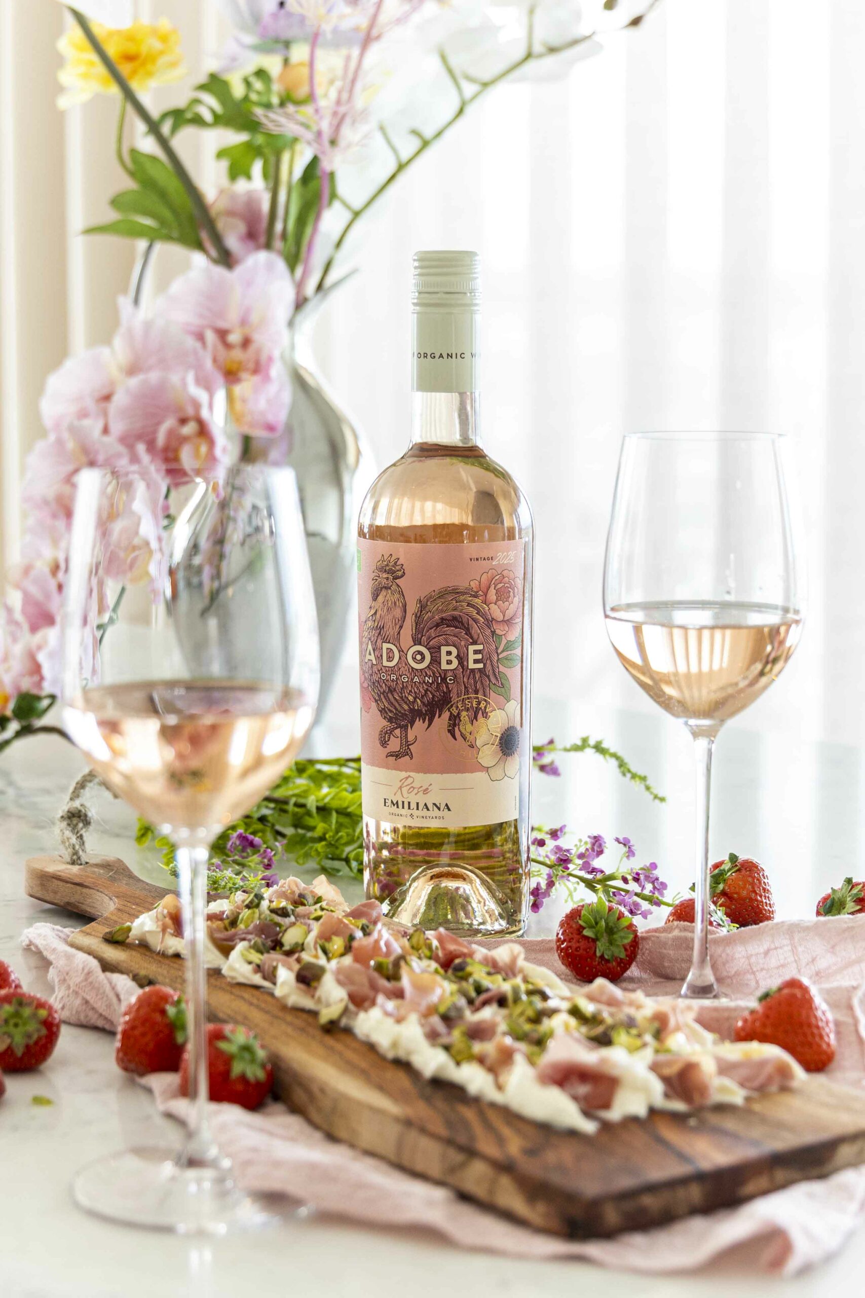 Rjómaostabakki með parmaskinku og pistasíum