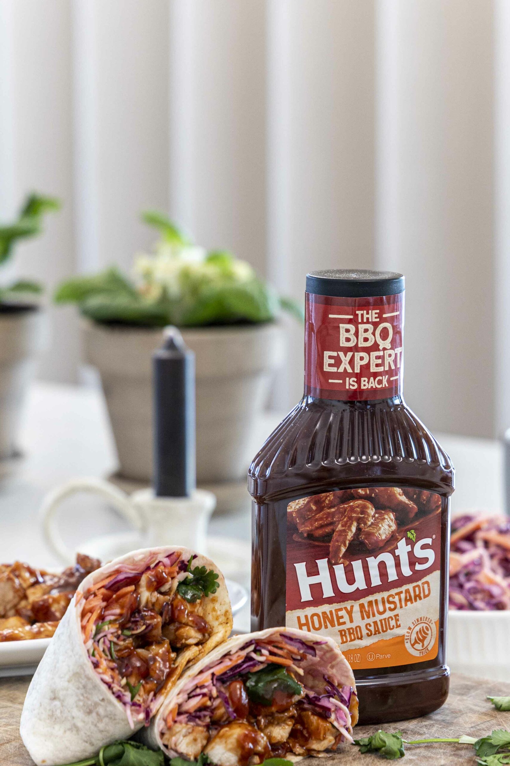 BBQ kjúklingavefjur með fersku hrásalati