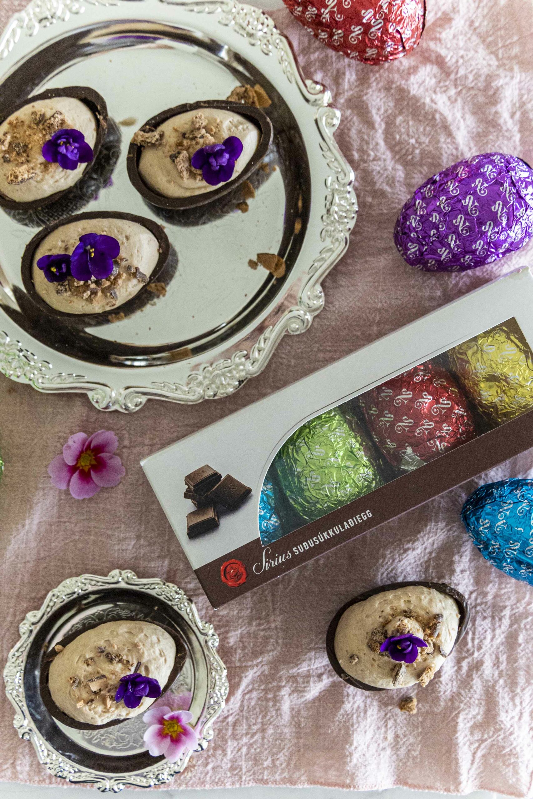 Páskaeggja súkkulaði ostakaka