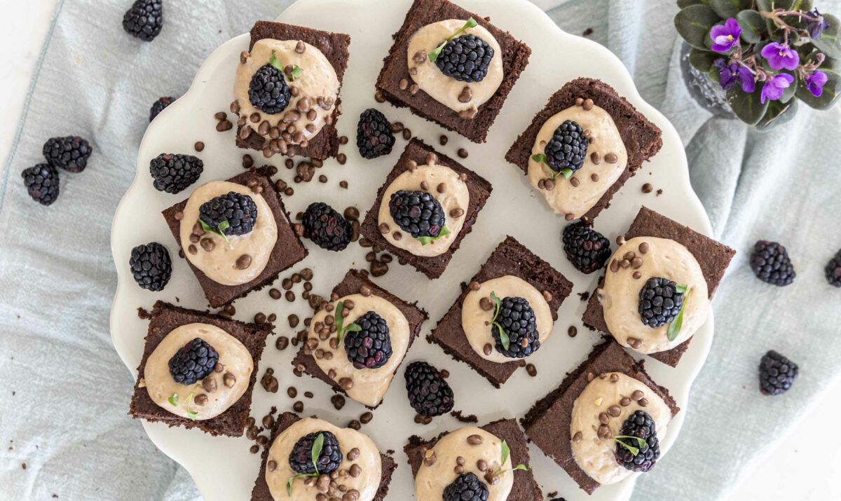 Karamellukurls veislubitar með ostakökutoppi