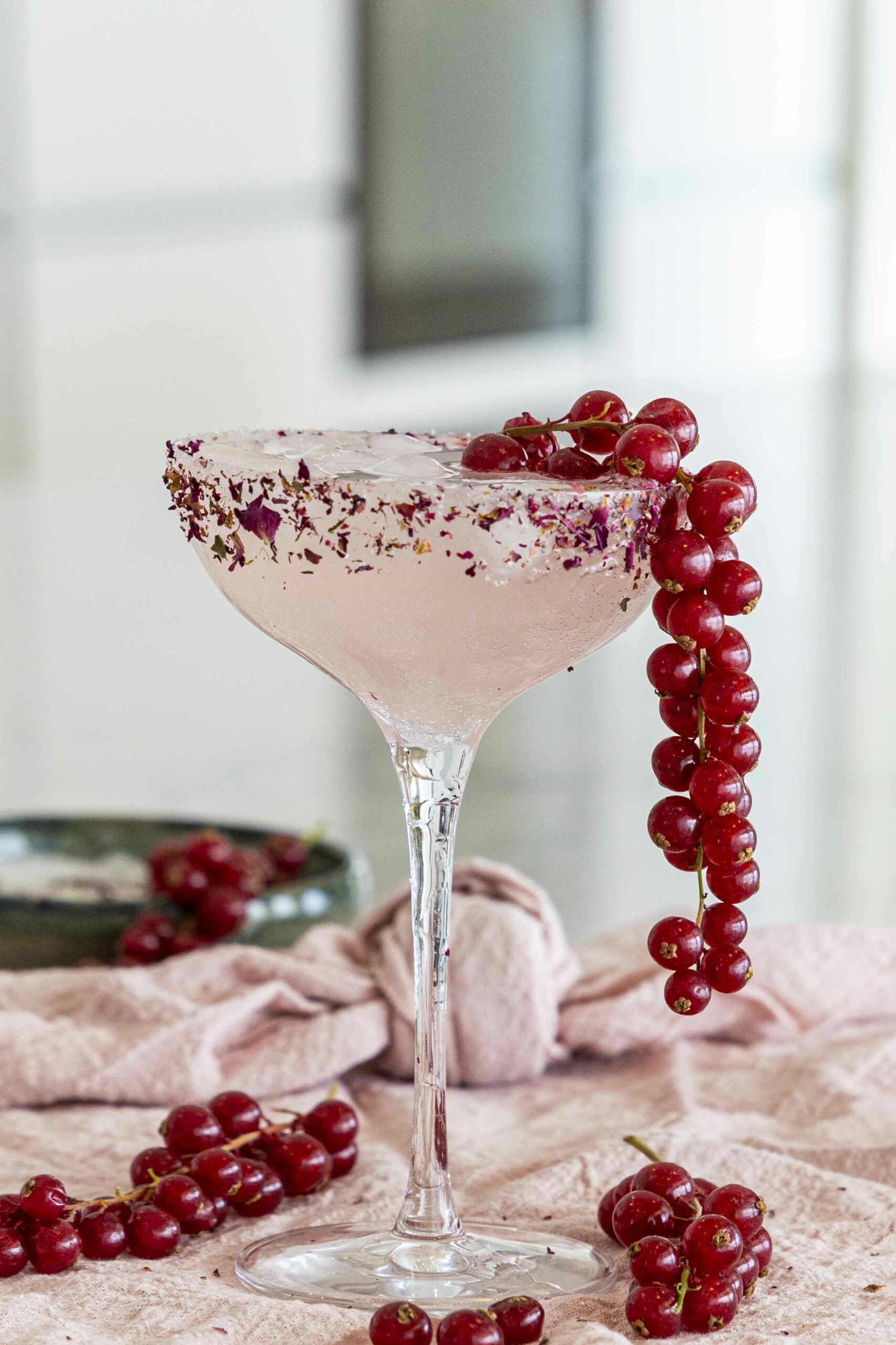 bleikur rósa margarita kokteill 