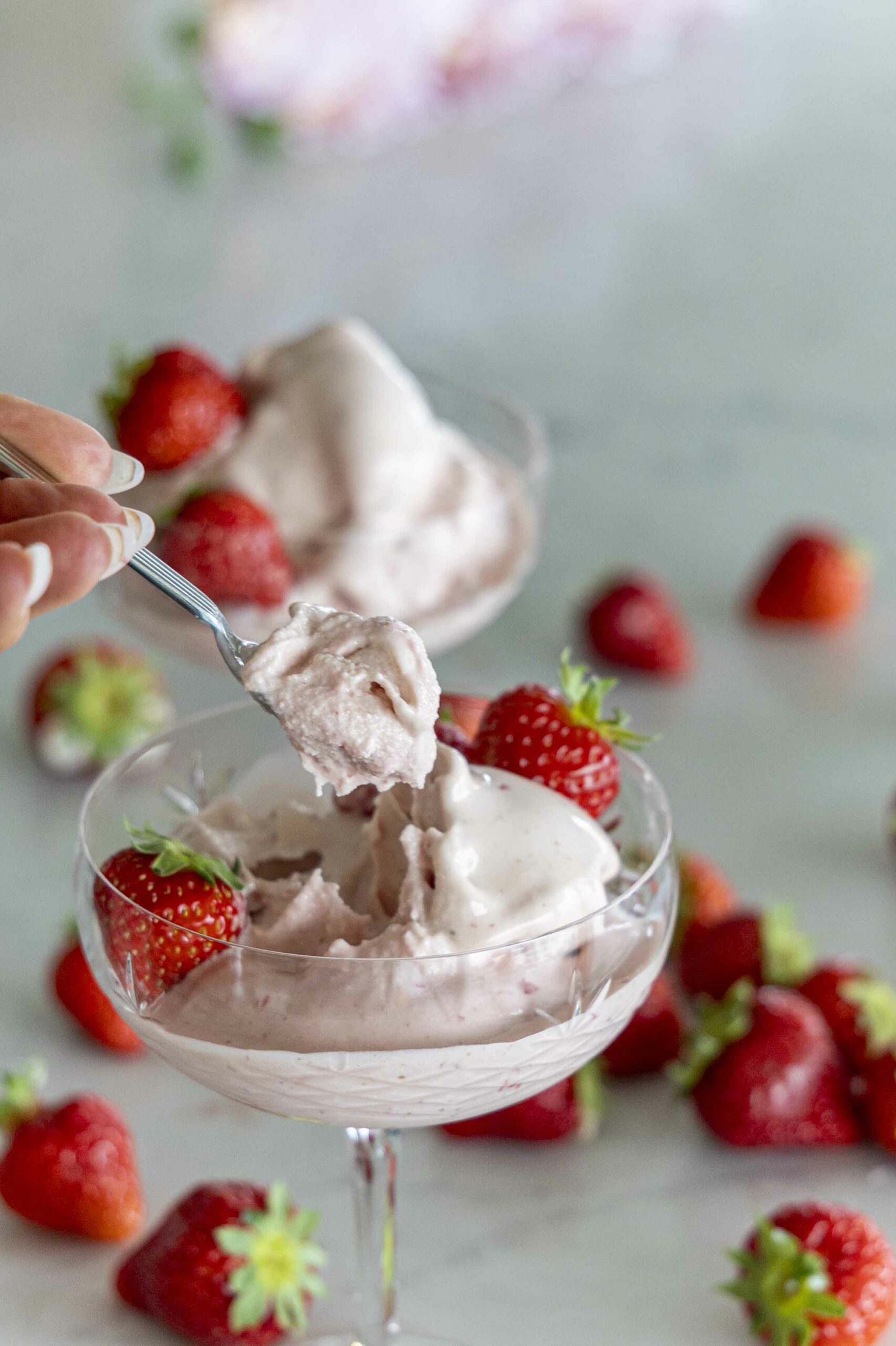 Jarðaberja próteinís með góðgerlum