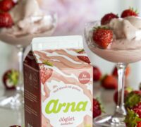 Jarðaberja próteinís með góðgerlum