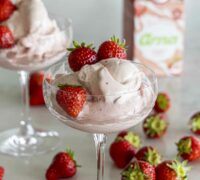 Jarðaberja próteinís með góðgerlum