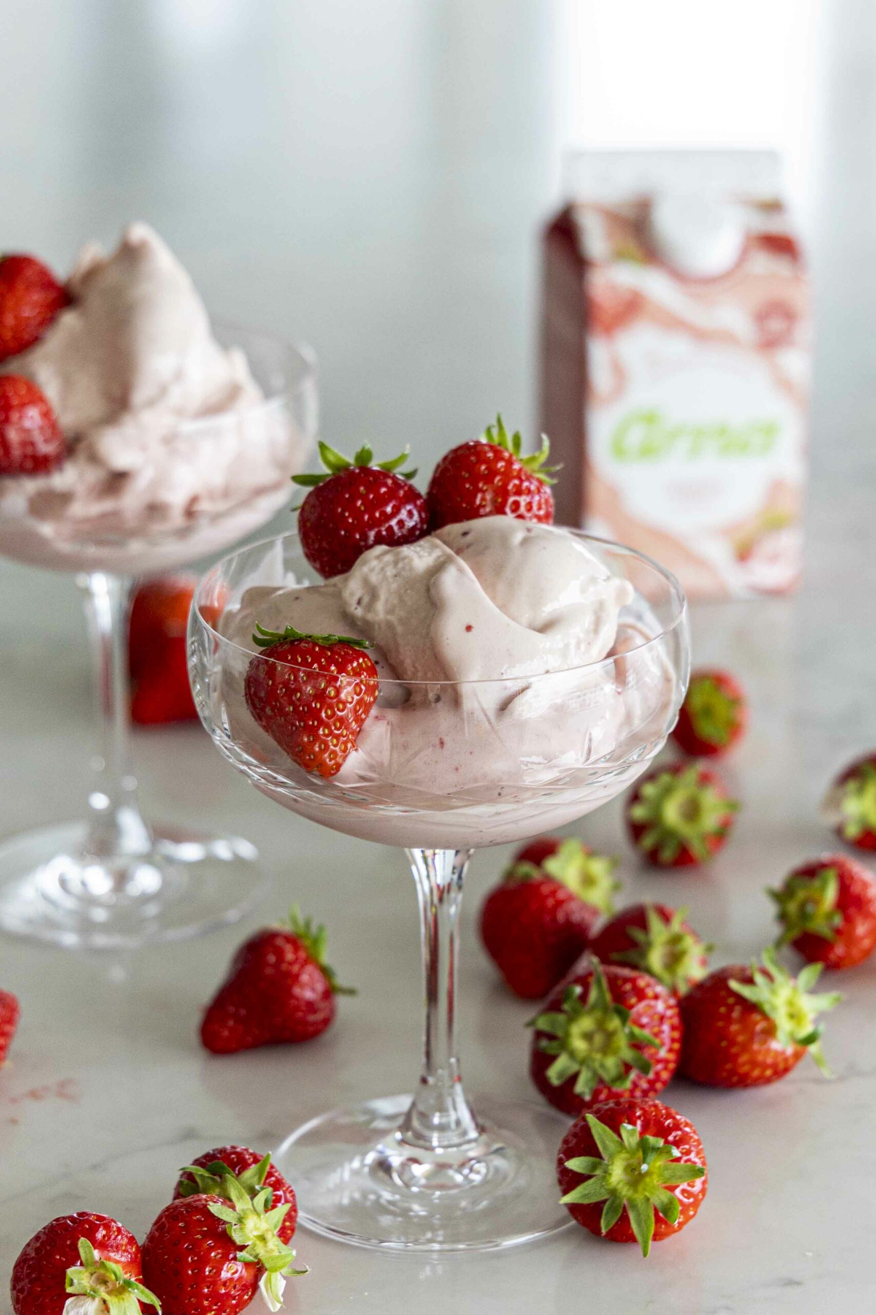 Jarðaberja próteinís með góðgerlum