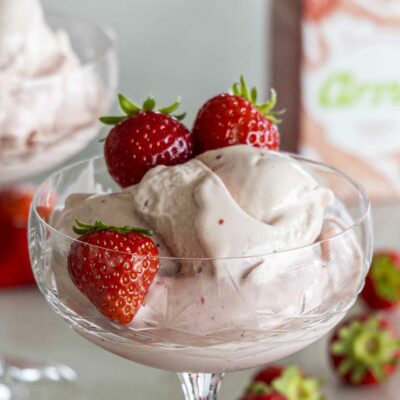 Jarðaberja próteinís með góðgerlum