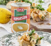 Humarbrauð með bræddum osti