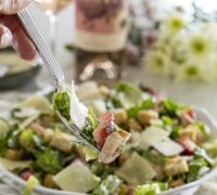 Ceaser salat með jarðaberjum