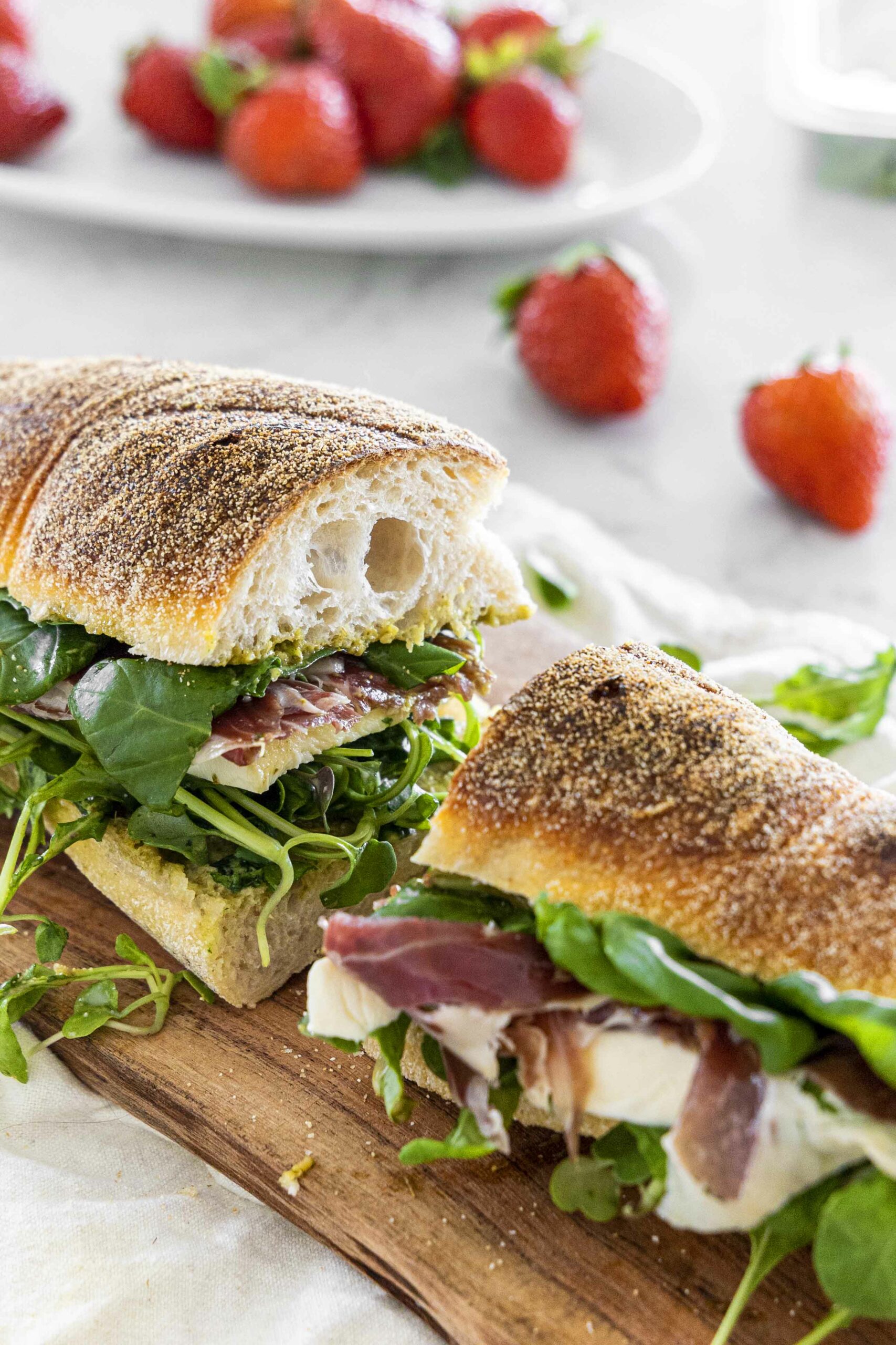 Ómótstæðileg Pestó og prosciutto samloka