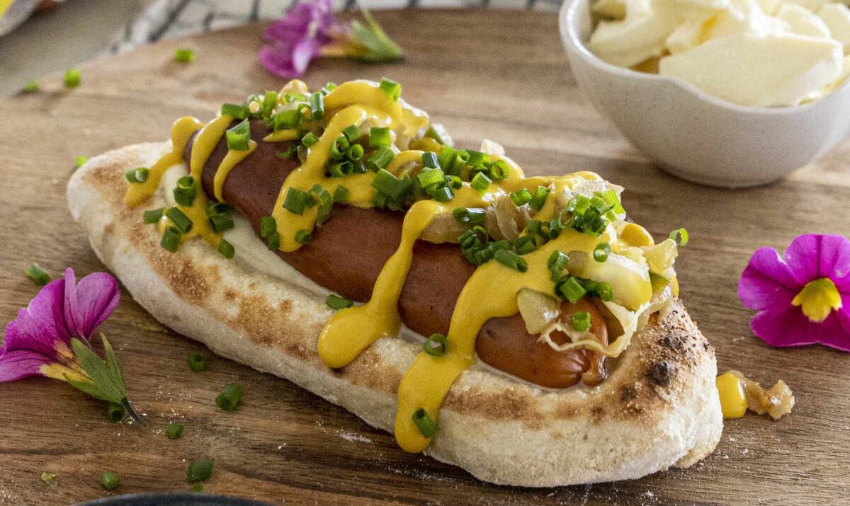 Pizzadog - chili-ostapylsa í pizzadeigi