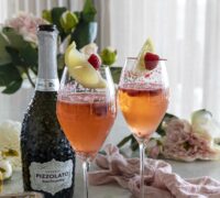 Hindberja Fizz áfengislaus kokteill
