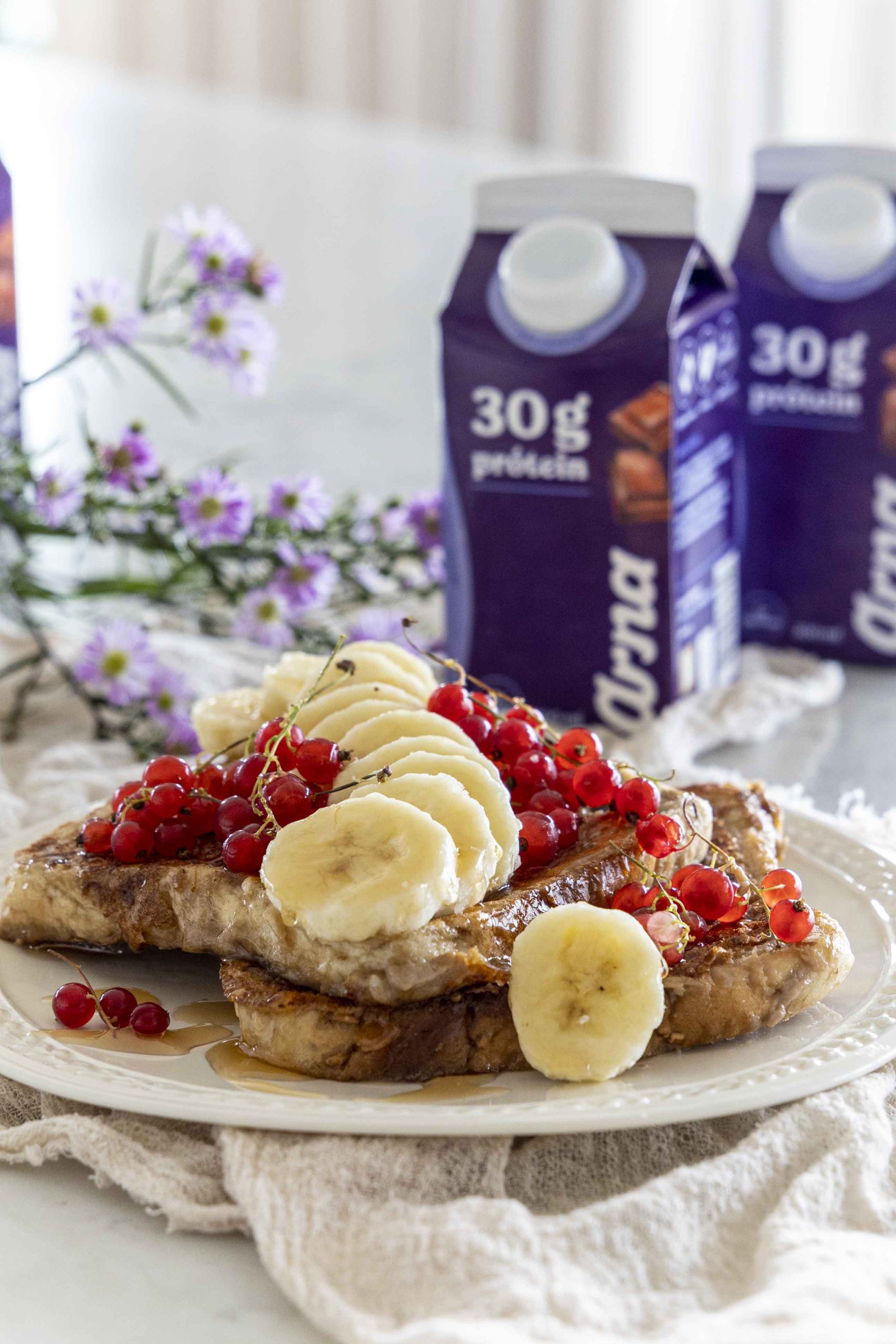 Próteinríkt súkkulaði french toast