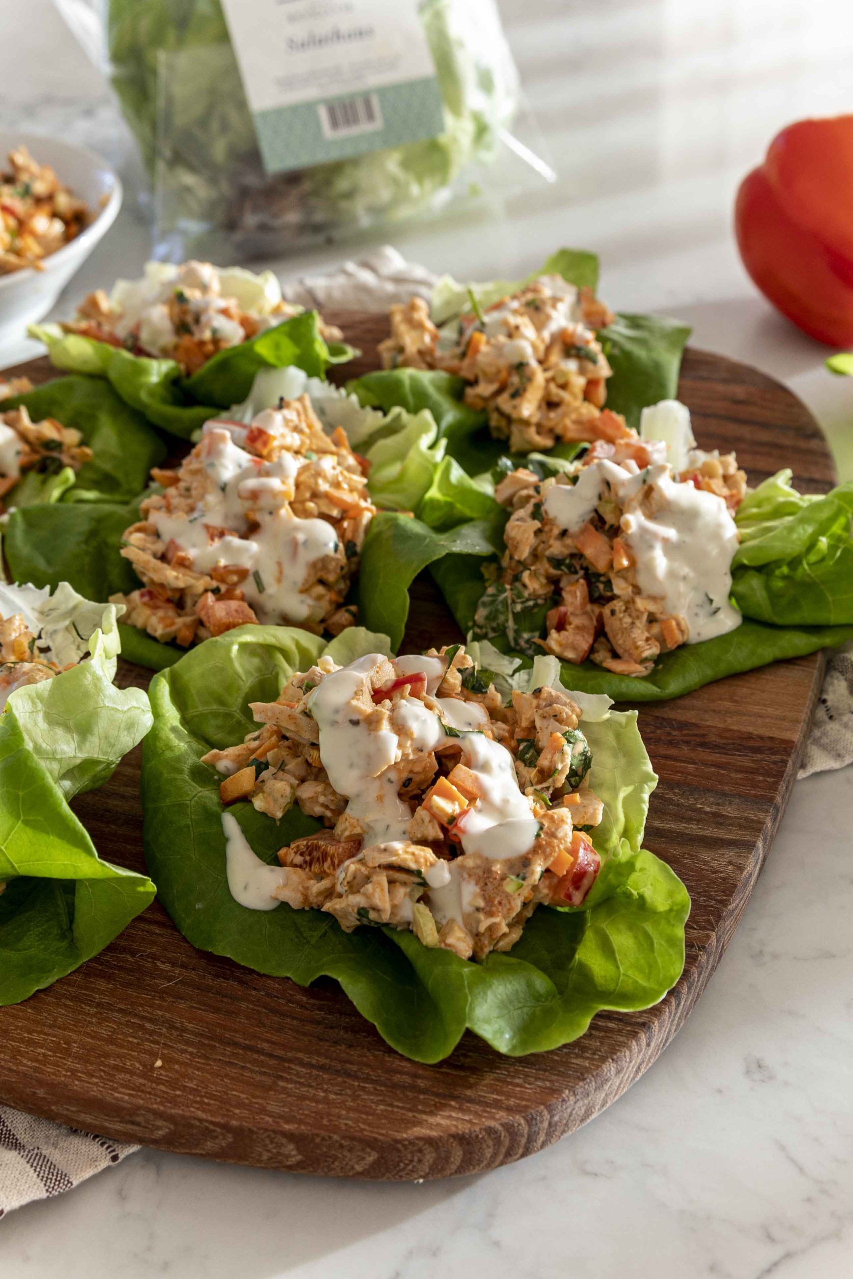 Buffalo kjúklinga salatvefjur