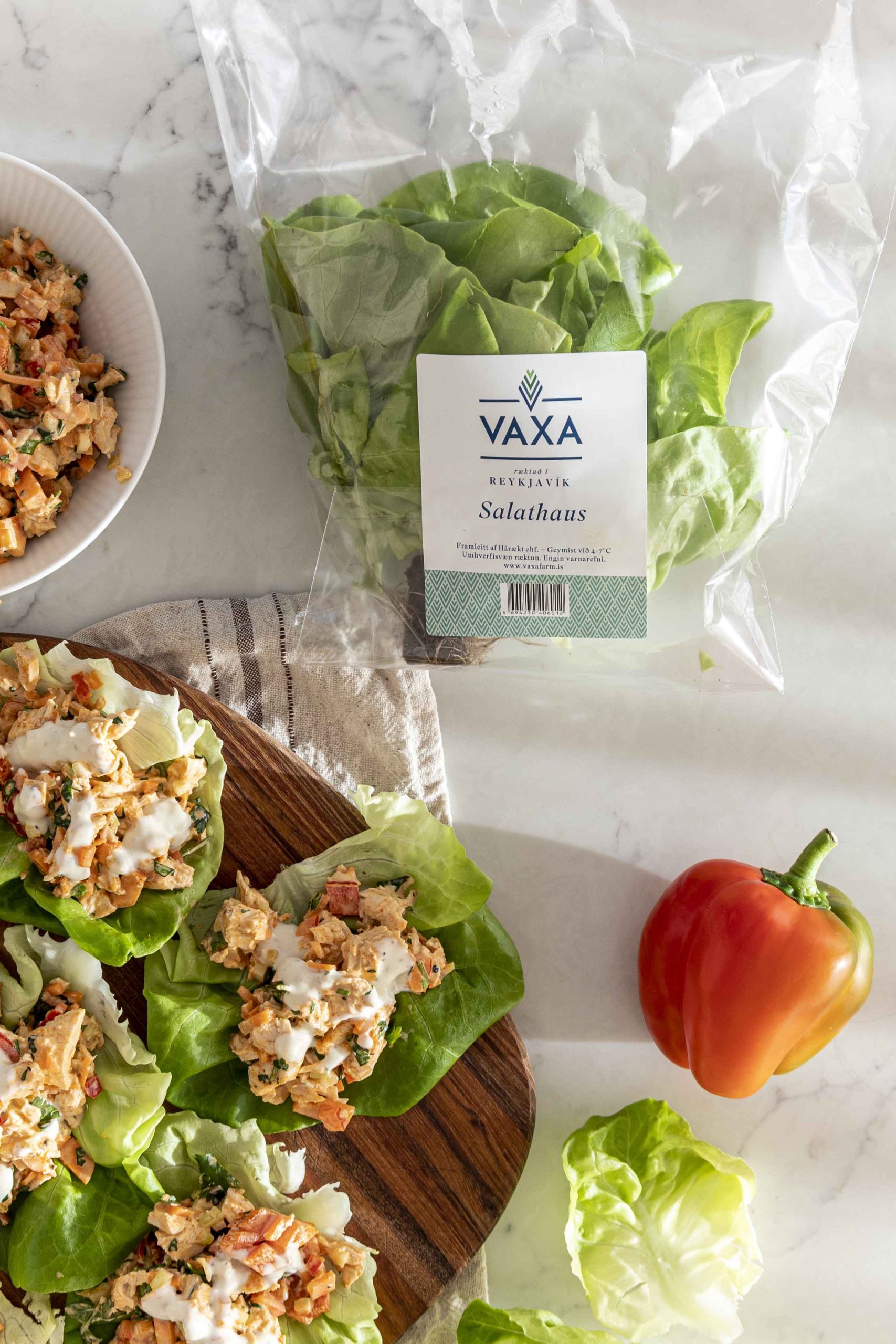 Buffalo kjúklinga salatvefjur