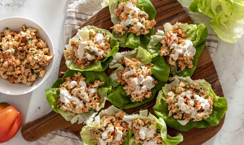 Buffalo kjúklinga salatvefjur