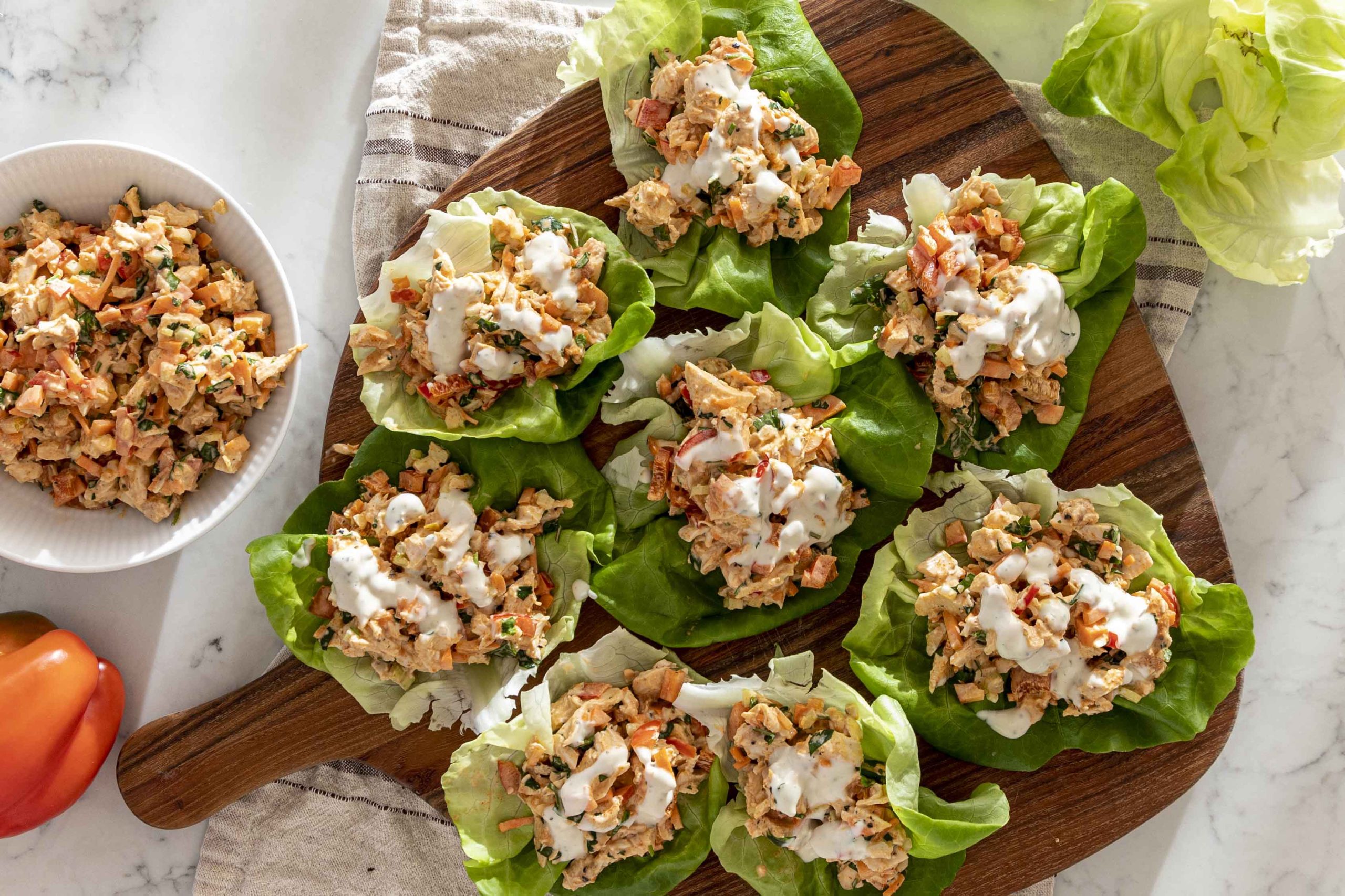 Buffalo kjúklinga salatvefjur