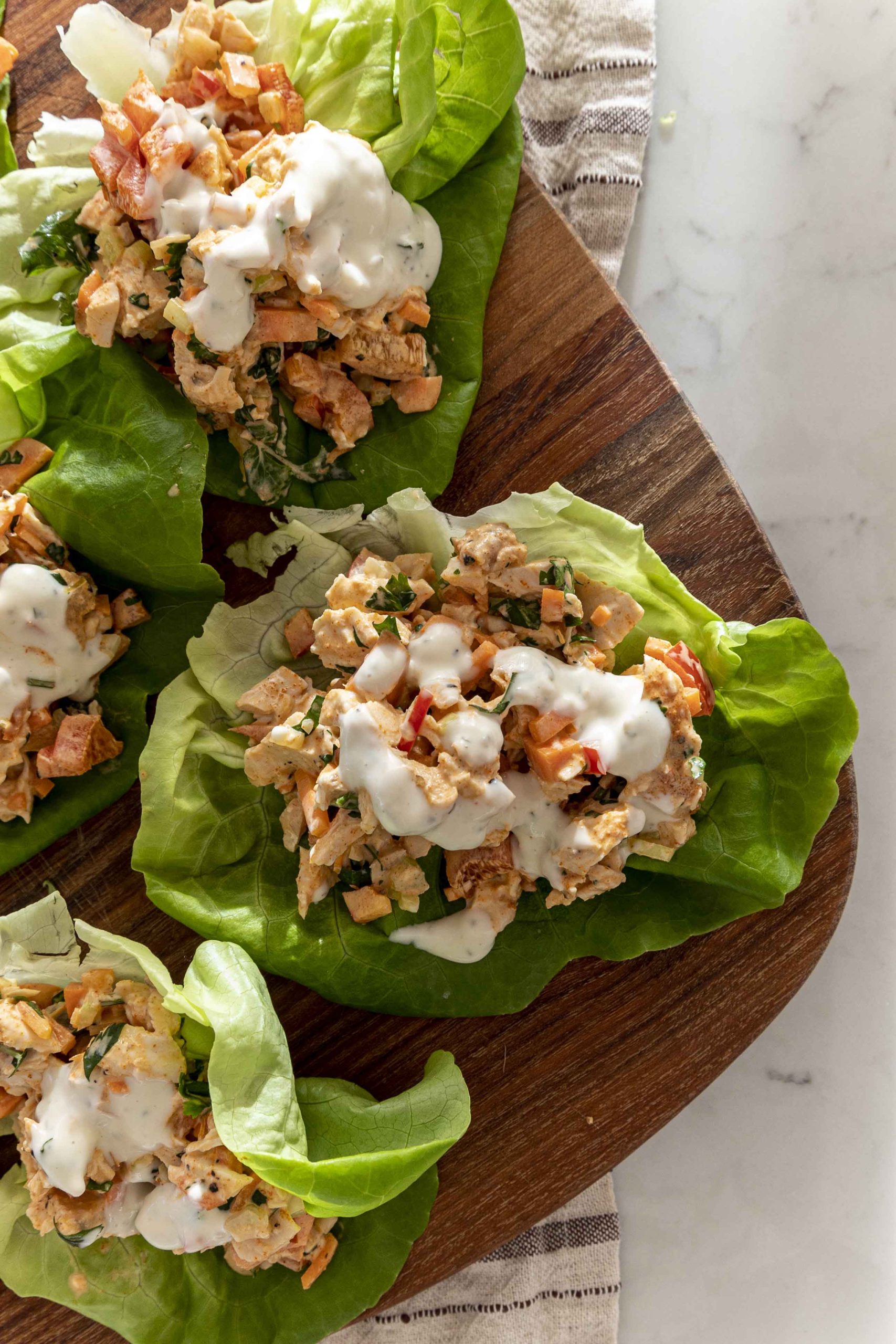 Buffalo kjúklinga salatvefjur