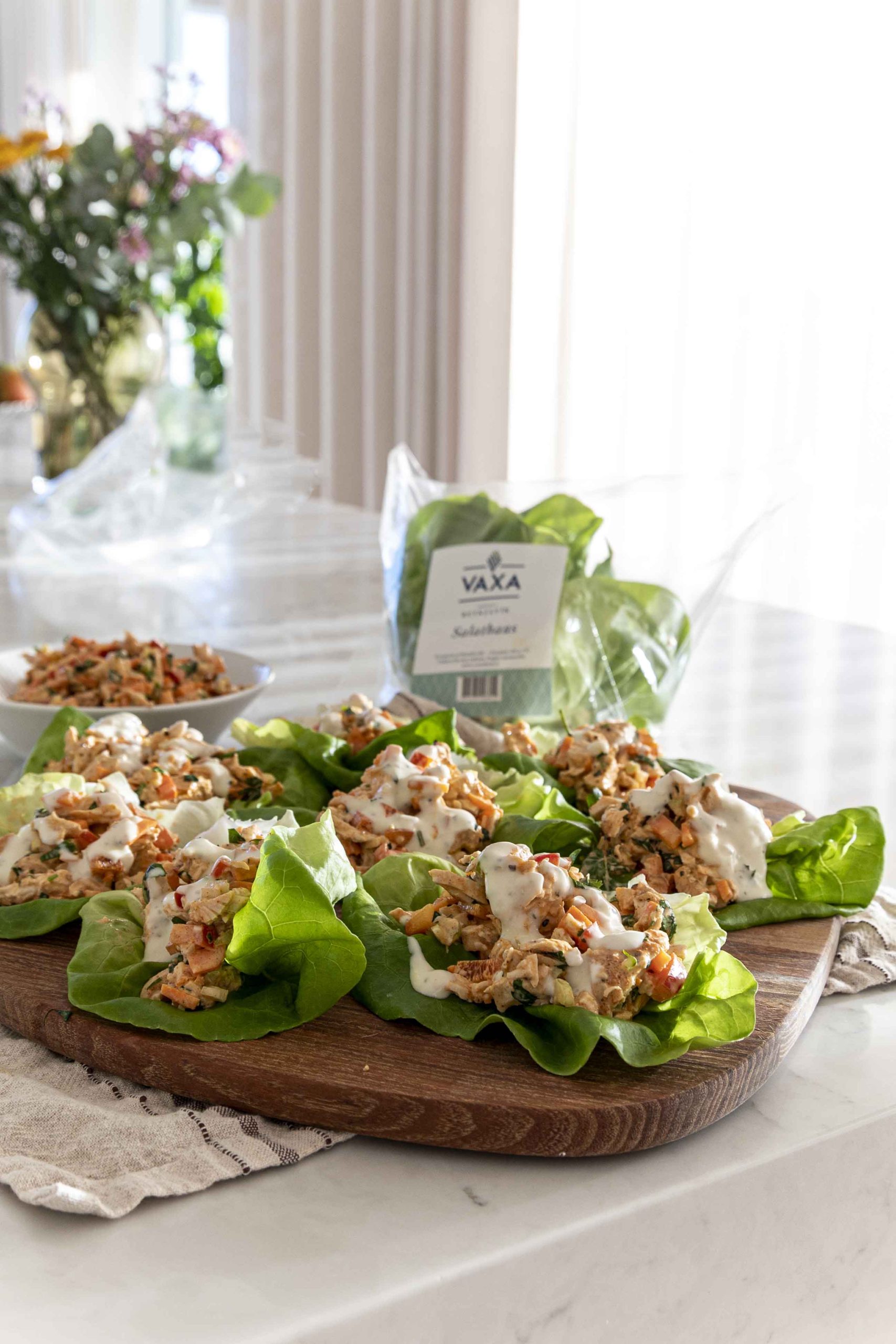 Buffalo kjúklinga salatvefjur